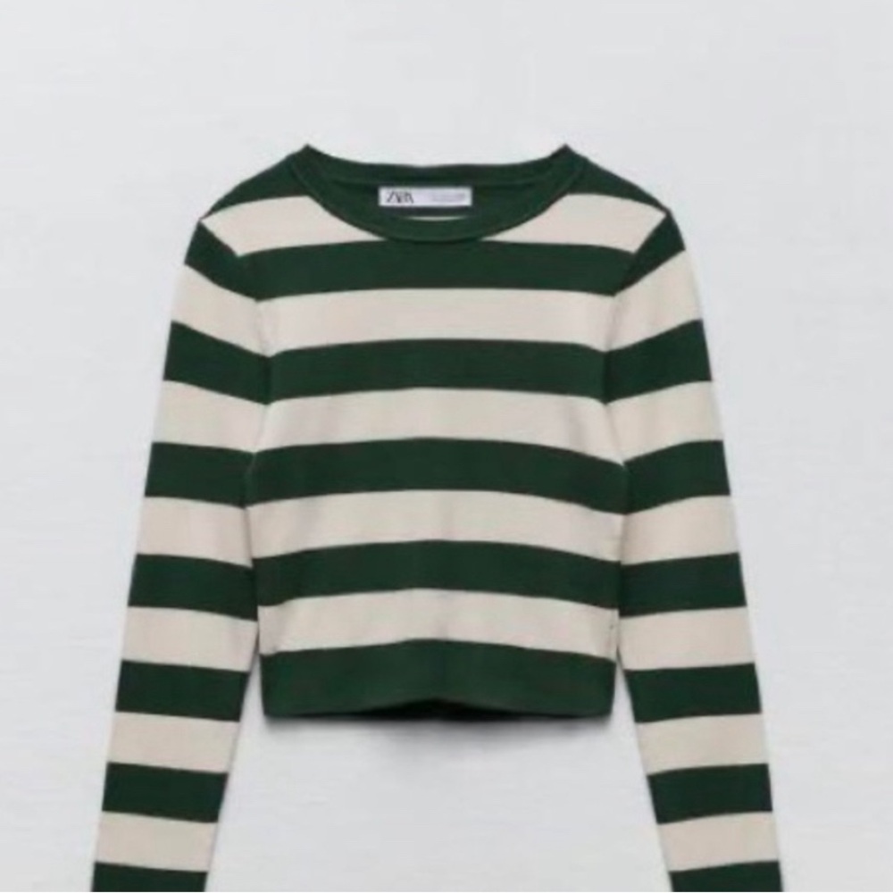 ZARA striped crop top